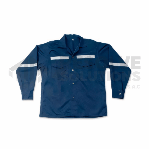 Camisa Drill con forro Polar Azul