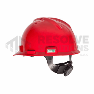 Casco Jockey v-gard MSA color rojo