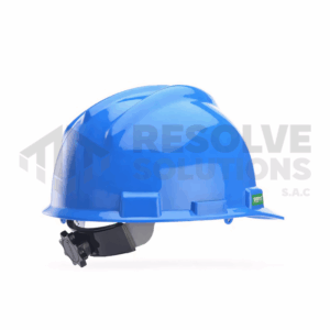 Casco de seguridad azul con sistema ratchet TRIDENTE