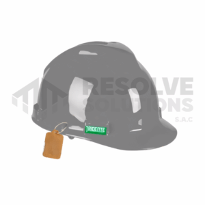Casco de seguridad gris con sistema ratchet TRIDENTE