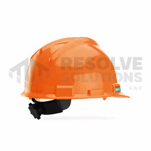 Casco de seguridad naranja con sistema ratchet TRIDENTE