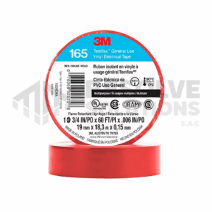 Cinta Aislante 3M 3/4" x 18m Color Rojo