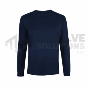 Polo de algodon Azul Manga Larga - 20/1