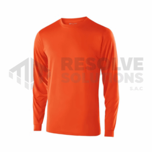 Polo de algondon Naranja Manga Larga - 30/1