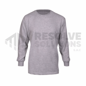 Polo de algodon Plomo Manga Larga - 20/1