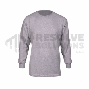 Polo de algodon Plomo Manga Larga - 30/1