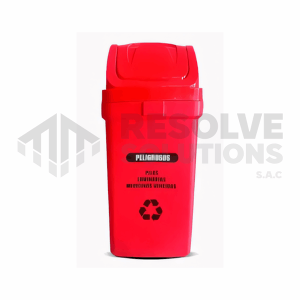 Tacho con tapa vaiven 75Lt