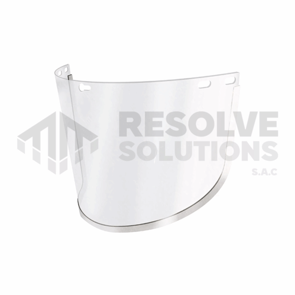 Visor claro de Policarbonato con filo de Aluminio